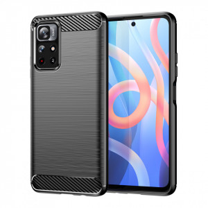Силиконов гръб Carbon - Xiaomi Redmi Note 11 / 11S черен - Img 1