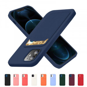Силиконов гръб Card с портфейл за документи - Xiaomi Redmi Note 10 / 10s червен - Img 11