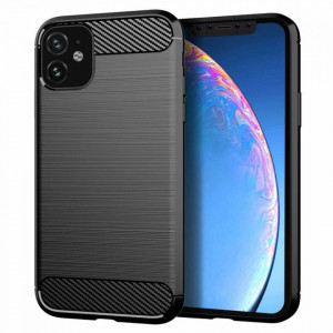 Силиконов гръб FORCELL Carbon - iPhone 12 mini черен - Img 4