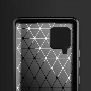 Силиконов гръб FORCELL Carbon - Samsung Galaxy A42 5G черен - Img 3