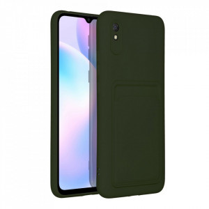 Силиконов гръб FORCELL Card с портфейл за документи - Xiaomi Redmi 9A / 9AT зелен - Img 2