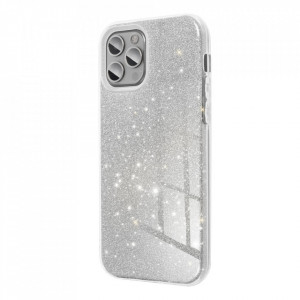 Силиконов гръб FORCELL Shining - Samsung Galaxy S21 Ultra 5G сребрист - Img 5