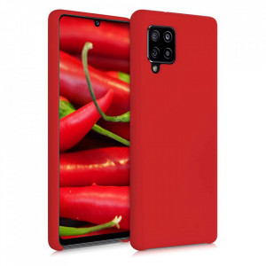 Силиконов гръб Soft Flexible Rubber - Samsung Galaxy A42 5G червен - Img 1