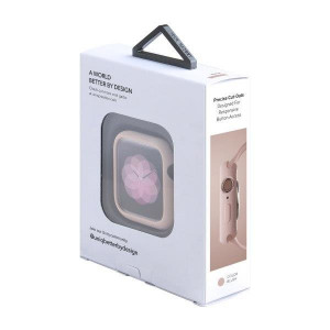 Силиконов калъф за корпус UNIQ Lino - Apple Watch 44mm Series 5 / 44mm Series 4 пудра - Img 11