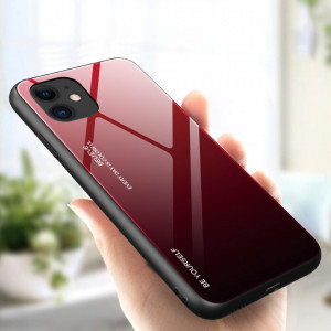 Стъклен гръб - iPhone 12 mini черен / червен - Img 4