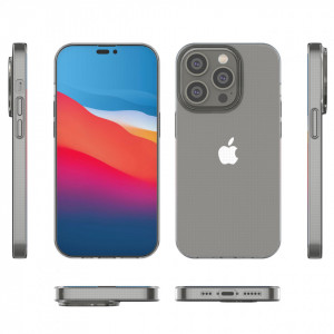 Тънък силиконов гръб 0.5mm - iPhone 14 Pro прозрачен - Img 3