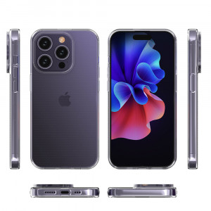Тънък силиконов гръб 0.5mm - iPhone 15 Pro прозрачен - Img 7