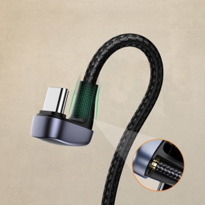 180° кабел за зареждане и данни за геймъри с оплетка UGREEN USB Type A към USB Type C 1m 3A 18 W с бързо зареждане AFC FCP сив (70313) - Img 6