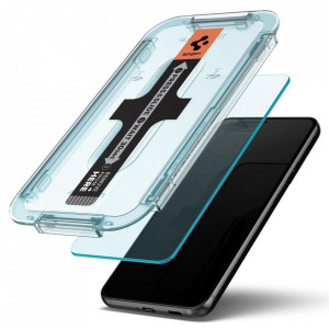 2 бр. закален стъклен протектор SPIGEN TR Ez Fit с инструмент за поставяне - Samsung Galaxy S22+ - Img 2