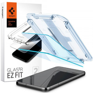 2 бр. закален стъклен протектор SPIGEN TR Ez Fit с инструмент за поставяне - Samsung Galaxy S23 - Img 1
