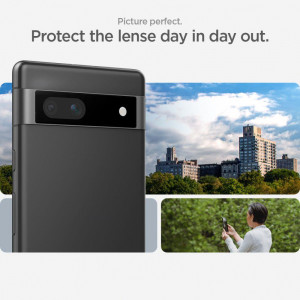 2 бр. протектор за камера SPIGEN Optik TR Ez Fit - Google Pixel 7a черен - Img 13