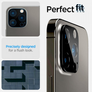 2 бр. протектор за камера SPIGEN Optik TR - iPhone 14 Pro / 14 Pro Max с черна рамка - Img 10