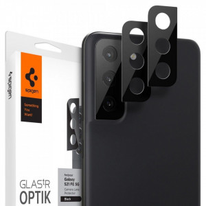 2 бр. протектор за камера SPIGEN Optik TR - Samsung Galaxy S21 FE 5G с черна рамка - Img 1