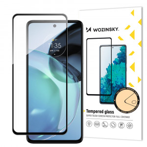 5D Full Glue закален стъклен протектор с пълно покритие WOZINSKY - Moto g72 с черна рамка - Img 1
