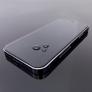 5D Full Glue закален стъклен протектор с пълно покритие WOZINSKY - iPhone 13 mini с черна рамка - Img 8