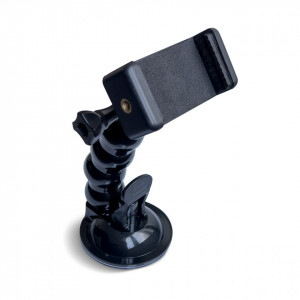 GoPro mount with suction cup - GoPro, DJI, Insta360°, SJCam, Eken sports cameras + smartphone adapter (GoPro car suction cup) черен - Img 3