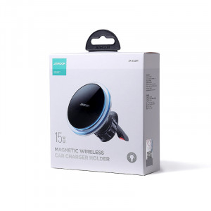 Joyroom стойка за кола Qi Wireless Induction зарядно 15W (MagSafe - iPhone Compatible) - Ventilation Grille сребрист (JR-ZS291) - Img 5