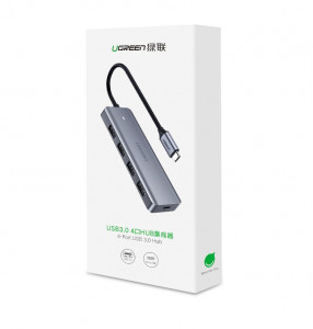 USB хъб UGREEN USB Type C към 4x USB Type A 3.2 Gen.1 и USB Type C Power Delivery (CM219 70336) сив - Img 5