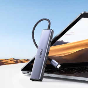 USB хъб UGREEN USB Type C към 4x USB Type A 3.2 Gen.1 (CM473 20841) сребрист - Img 4