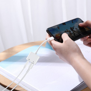 Адаптер за слушалки JOYROOM Lightning към Lightning аудио / Lightning за зареждане (S-Y104) бял - Img 6