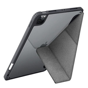 Антибактериален калъф тип книга с място за стилус UNIQ Moven - iPad Pro 12.9" (5th gen 2021) / Pro 12.9" (6th gen 2022) charcoal gray - Img 3