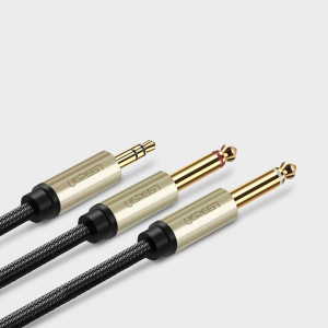 Аудио кабел UGREEN жак 3.5mm към 2x жак 6.35mm 1m сив (AV126) - Img 6