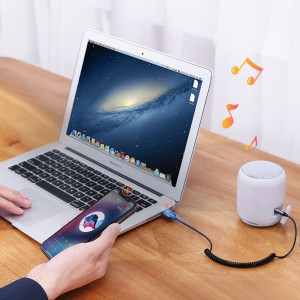 Аудио приемник със спираловиден кабел UGREEN bluetooth 5.0 жак 3.5mm 1.2m черен (70601 CM309) - Img 16