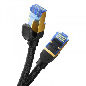 Бърз интернет кабел с оплетка BASEUS RJ45 cat.7 10Gb/s 0.5m черен - Img 3