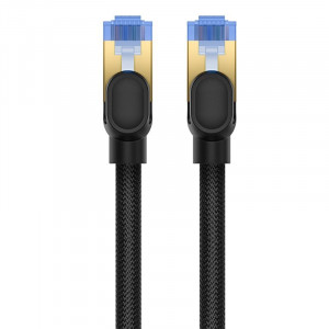 Бърз интернет кабел с оплетка BASEUS RJ45 cat.7 10Gb/s 25m черен - Img 3