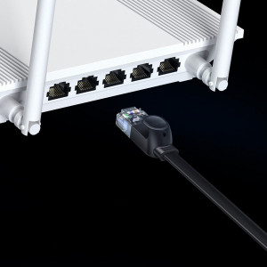 Бърз плосък интернет кабел BASEUS high Speed Six types of RJ45 Gigabit 15m черен - Img 14