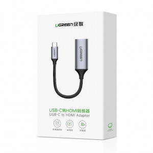 Видео кабел UGREEN USB Type C към HDMI 2.0 Adapter 4K @ 60 Hz Thunderbolt 3 for MacBook / PC сив (70444) - Img 13