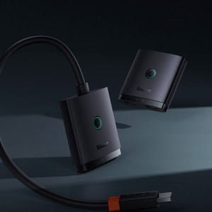 Видео сплитер BASEUS AiRJoy 2in1 4K 60Hz двупосочен HDMI с включен кабел 1m черен - Img 12