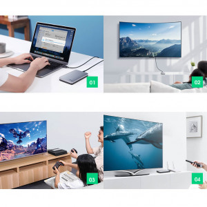 Външна адаптерна кутия Ugreen за HDD SSD 2.5'' SATA 3.0 6Gbps + кабел USB Type A / USB Type C 0.5m (CM300) сива - Img 10