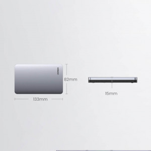 Външна адаптерна кутия Ugreen за HDD SSD 2.5'' SATA 3.0 6Gbps + кабел USB Type A / USB Type C 0.5m (CM300) сива - Img 15