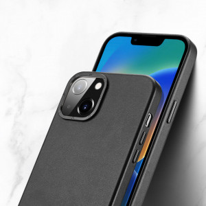 Гръб от еко кожа DUX DUCIS Grit MagSafe - iPhone 14 Plus черен - Img 7
