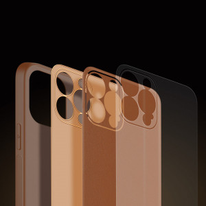 Гръб от еко кожа DUX DUCIS Yolo - iPhone 14 Pro кафяв - Img 10