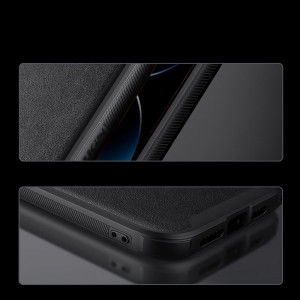 Гръб от естествена кожа с подвижно покритие за камерата NILLKIN CamShield Leather S - iPhone 14 Pro Max черен - Img 13