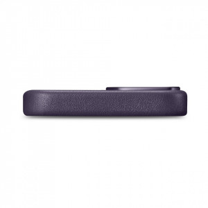 Гръб от естествена кожа iCARER Leather MagSafe - iPhone 14 тъмнолилав - Img 5
