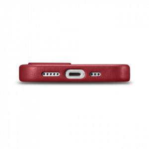 Гръб от естествена кожа iCARER Leather MagSafe - iPhone 14 Plus червен - Img 4