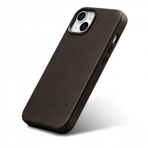 Гръб от естествена кожа iCARER Leather Oil Wax Premium MagSafe - iPhone 14 Plus кафяв - Img 5