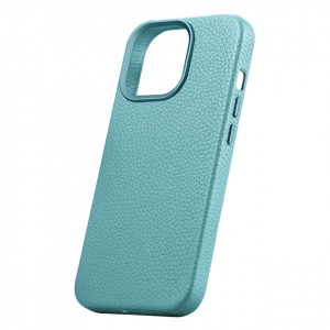 Гръб от естествена кожа iCARER Litchi Premium MagSafe - iPhone 14 Pro Max зелен - Img 8