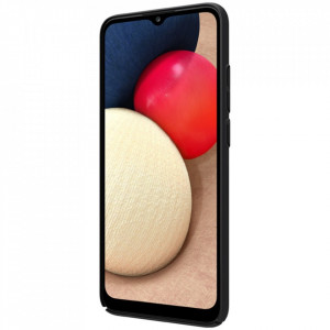 Гръб със стойка NILLKIN Super Frosted Shield - Samsung Galaxy A02s / M02s черен - Img 4