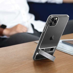 Гръб със стойка UNIQ Cabrio - iPhone 11 Pro сив - Img 3