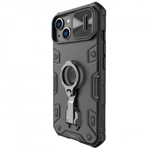 Гръб с подвижно покритие за камерата и ринг държач NILLKIN CamShield Armor Pro - iPhone 14 Plus черен - Img 2
