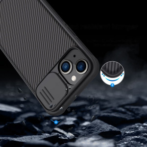 Гръб с подвижно покритие за камерата NILLKIN CamShield Pro - iPhone 14 Plus тъмнозелен - Img 13