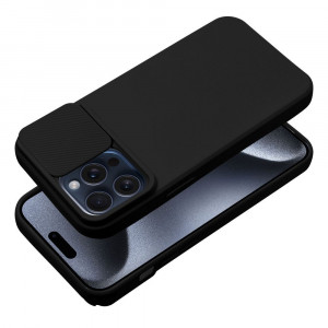 Гръб с подвижно покритие за камерата Slide - iPhone 15 Pro Max черен - Img 3