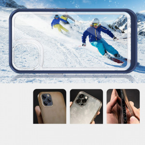 Гръб Clear 3в1 с гел рамка - iPhone 13 син - Img 3