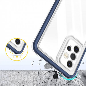 Гръб Clear 3в1 с гел рамка - Samsung Galaxy A33 5G син - Img 6