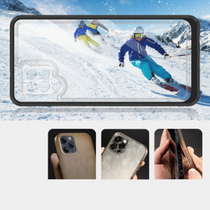 Гръб Clear 3в1 с гел рамка - Samsung Galaxy A42 5G черен - Img 3