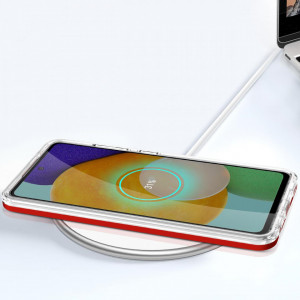 Гръб Clear 3в1 с гел рамка - Samsung Galaxy A73 5G червен - Img 7